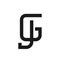 JG Letter bold style logo template.