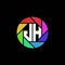 JH Monogram Polygonal Rainbow