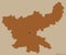 Jharkhand, state of India, on solid. Pattern