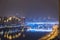 The jialing river at night