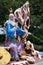 Jiang Tai Gong statue at Haw Par Villa in Singapore