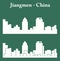 Jiangmen, China city silhouette