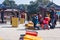 JIANGYIN, China in 2015 February 19: people burn incense at the first day of the Chinese new year to the temple to burn incense an