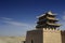 Jiayuguan Pass Tower on the Gobi Desert