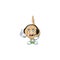 Jicama cute cartoon character design with headphone