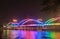 Jiefang Bridge night cityscape Guangzhou China