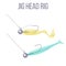 Jig head hook rigging options for catching predatory fish with spinning rod.