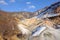 Jigokudani valley, active volcano