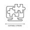 Jigsaw online linear icon