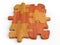 Jigsaw pieces fit together - wooden