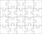 Jigsaw puzzle blank template 4x5, twenty pieces