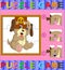 Jigsaw Puzzle Education Game for Preschool Children with dog