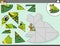 Jigsaw puzzle game with green frog animal character