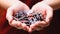 Jigsaw Puzzle Game: Hands together of a woman holding a bunch of