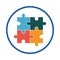 Jigsaw puzzle game symbol