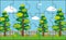 Jigsaw puzzle game with trees in park