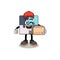 jigsaw puzzle mascot cartoon as an courier