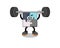 jigsaw puzzle mascot cartoon lifting a barbell