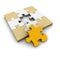 Jigsaw puzzle with missing piece