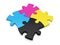 Jigsaw Puzzle Pieces CMYK