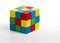 Jigsaw puzzle rubik cube toy, multicolor wooden colorful game pi