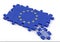 Jigsaw puzzle showing the europen union flag without Greece