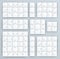 Jigsaw Puzzle Templates. Set of puzzle pieces