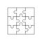 Jigsaw puzzle vector, nine pieces