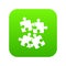 Jigsaw puzzles icon digital green