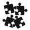 Jigsaw puzzles icon, simple style