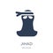 jihad icon. Trendy flat vector jihad icon on white background fr