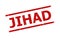 JIHAD Red Grunge Stamp with Lines