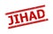 JIHAD Red Grunge Stamp Seal with Double Lines