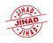 JIHAD Red Round Seal with Unclean Style