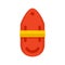Jim buoy rescue can icon, flat style