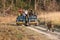 Jim corbett national park, ramnagar, Uttarakhand / India - March 2, 2020 - Wild Female Bengal Tiger walking head on to safari