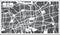 Jinan China City Map in Retro Style. Outline Map