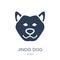 Jindo dog icon. Trendy flat vector Jindo dog icon on white background from dogs collection