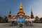 Jinghong, China - December 30, 2019: Big Golden Pagoda in Jinghong, Xishuangbanna, at dusk also called Dajin Pagoda