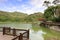 Jinghu lake with wooden walkway, adobe rgb