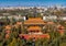 Jingshan Park Looking North at Drum Tower Beijing China Overview