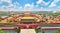 Jingshan Park,panorama above on the Forbidden City, Beijing.