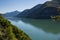 Jinvali water reservoir, Georgia. Jinvali water reservoir and mountains in Georgia