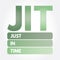 JIT - Just in time acronym