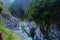 Jiuqudong Tunnel of Nine Turns in Taroko National Park in Xiulin,