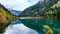 Jiuzhaigou mirror lake reflections by fall