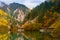 Jiuzhaigou , Unesco nature reserve and national park during autumn in Ngawa Tibetan and Qiang in Sichuan , China : 17 October 2023