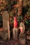 Jizo Bosatsu stone monk statues at Yamadera temple, Yamagata, Japan