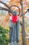 Jizo in front of Benten Hall Temple at Ueno Park