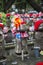 Jizo statues at Shiba park in Tokyo